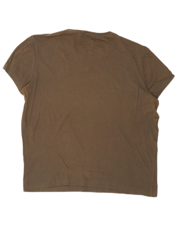 Calvin Klein Herren Grafik T-Shirt Top 2XL Khaki
