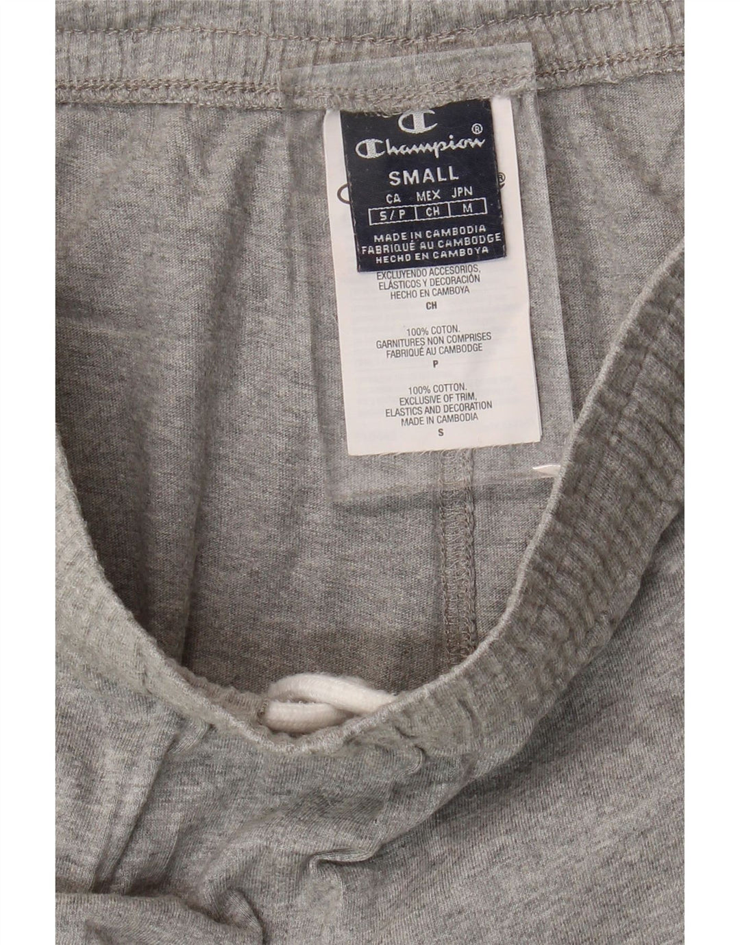 Champion Herren-Sportshorts mit Grafik, Größe S, grau gesprenkelte Baumwolle