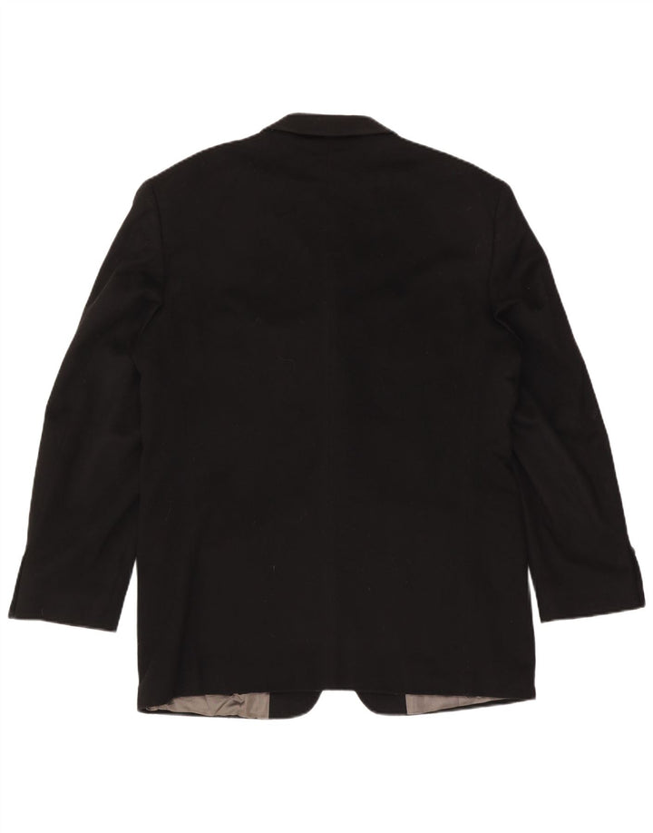 Marks & Spencer Herren-Blazer mit 3 Knöpfen, UK 38, mittelschwarze Wolle