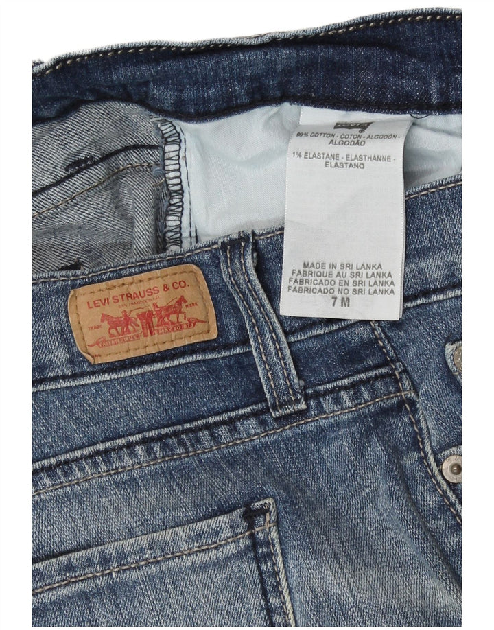 Levi's Damen 504 Super Low Straight Jeans US 7 Medium W29 L31 Blaue Baumwolle