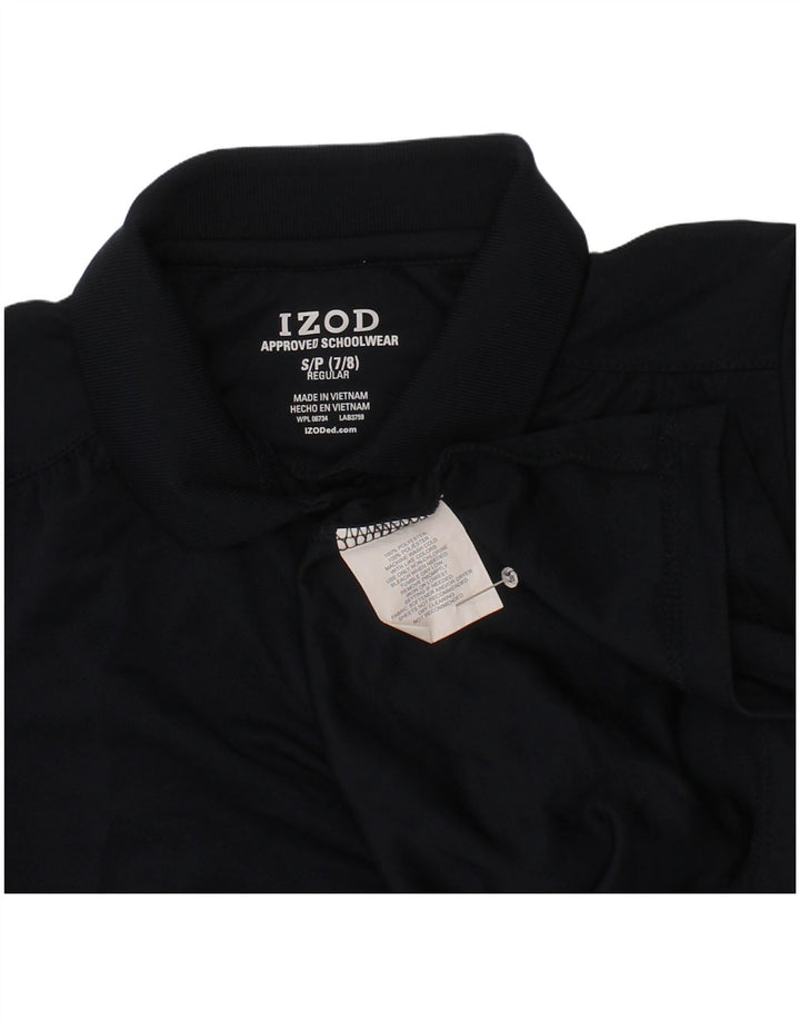 Izod Mädchen-Poloshirt mit normaler Passform, 7–8 Jahre, Größe S, Marineblau, Polyester