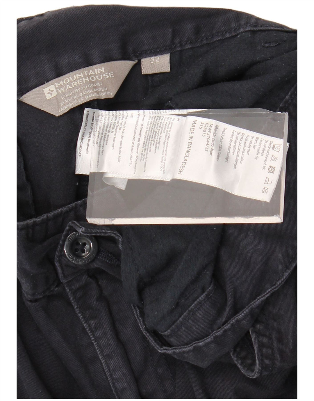 MOUNTAIN WAREHOUSE Herren-Cargoshorts W32, mittelmarineblaue Baumwolle