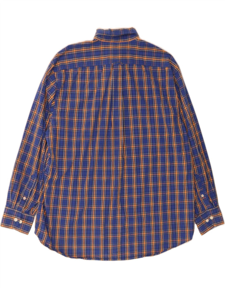 IZOD Mens Shirt XL Blue Check Cotton Vintage Izod and Second-Hand Izod from Messina Hembry 
