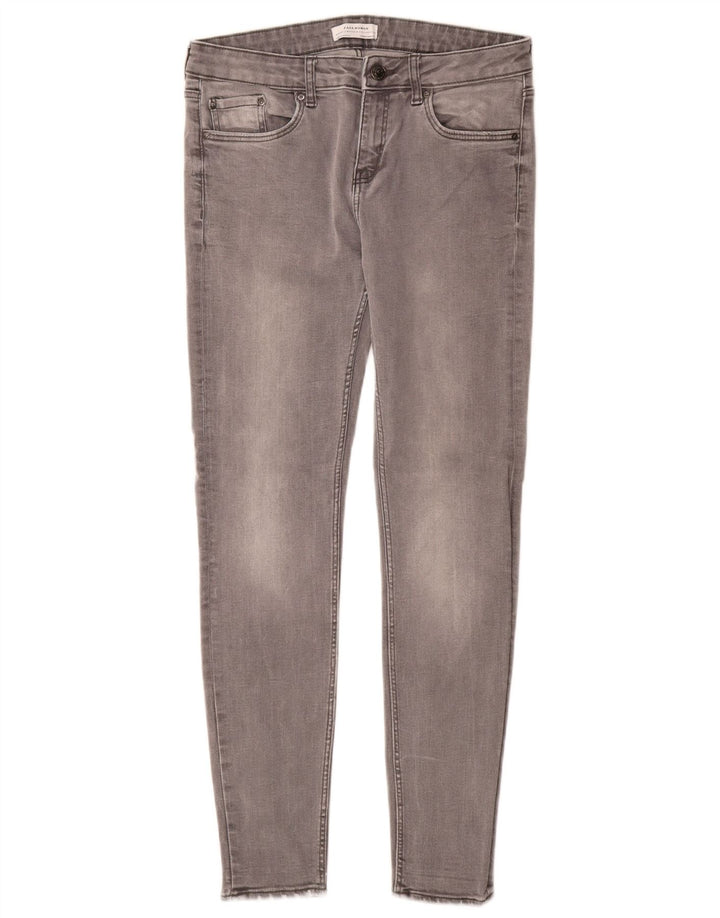 Zara Damen Skinny Jeans EU 38 Small W28 L28 Graue Baumwolle