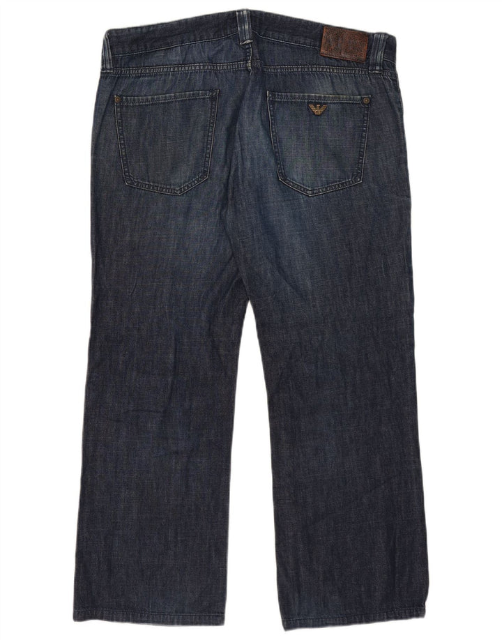 Armani Damen Straight Jeans W36 L26 Marineblaue Baumwolle