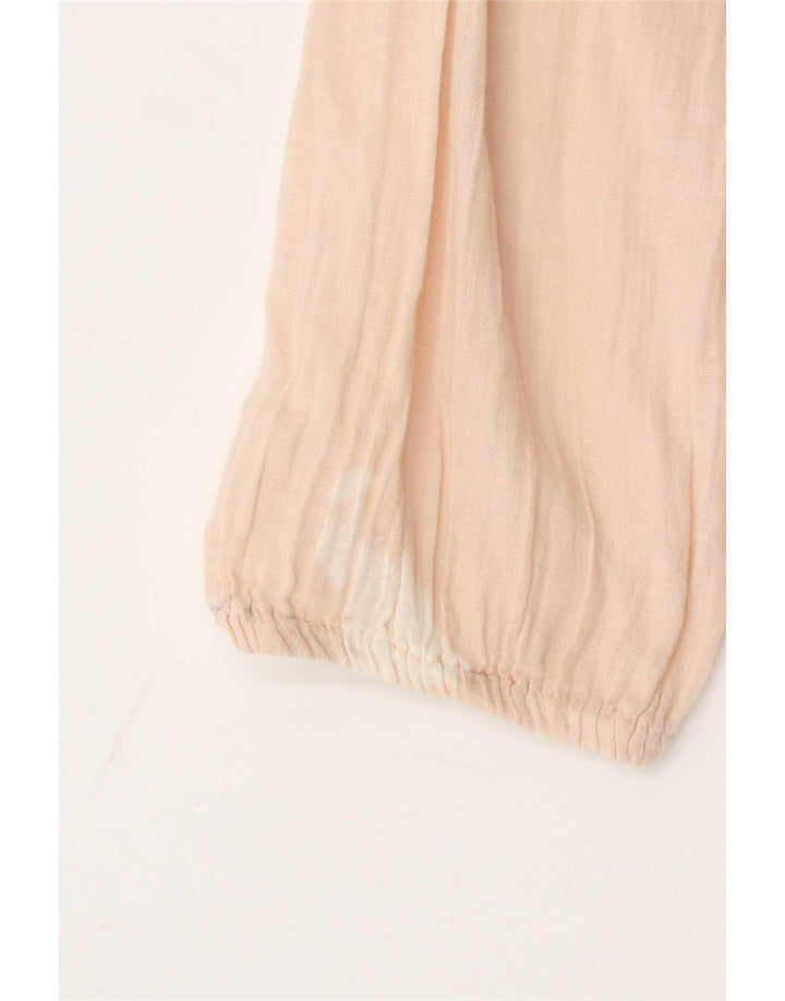 Zara Damen-Hemdbluse UK 16 Large Rosa Baumwolle