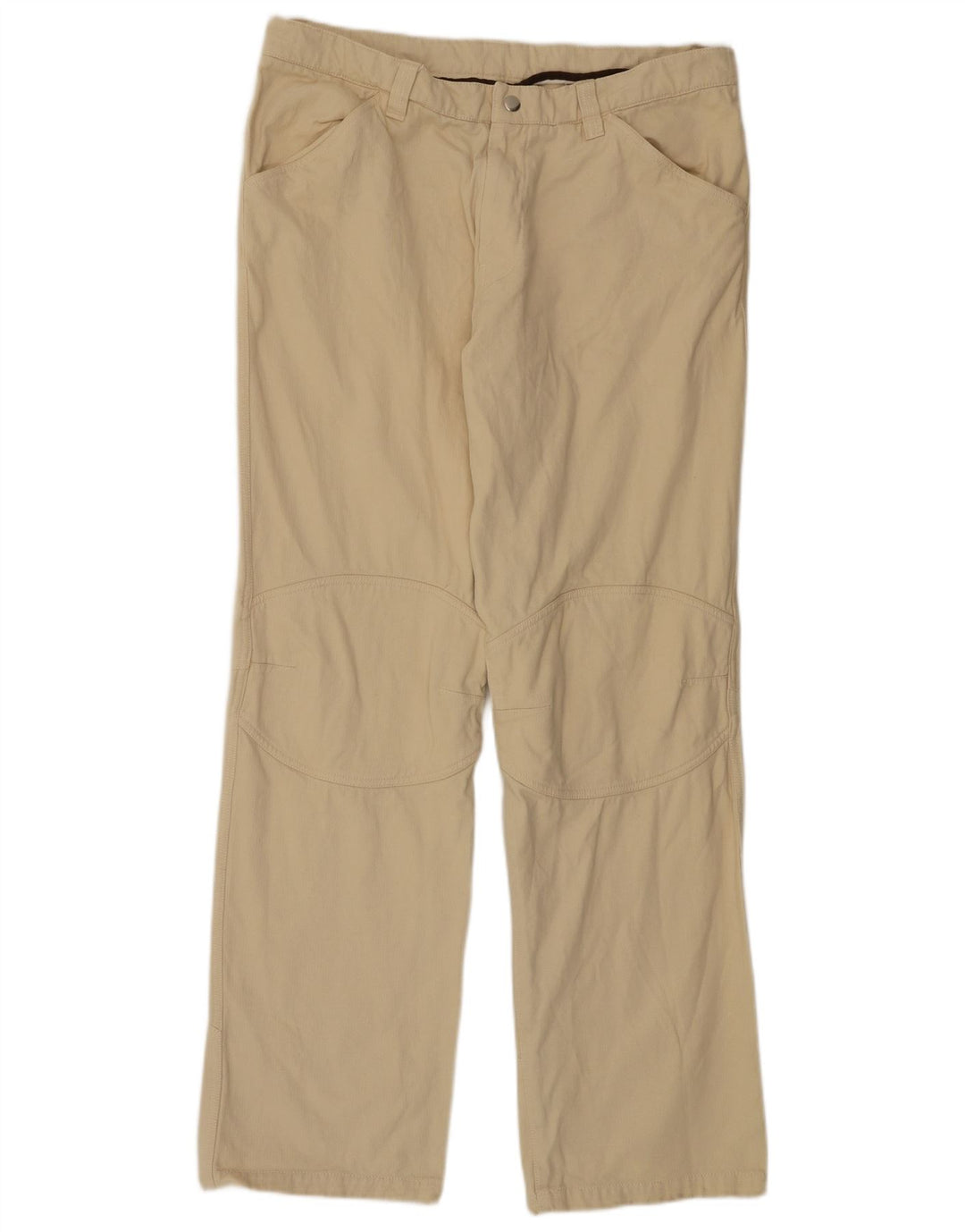 KAPPA Herren Graphic Straight Casual Hose XL W38 L35 Beige Baumwolle