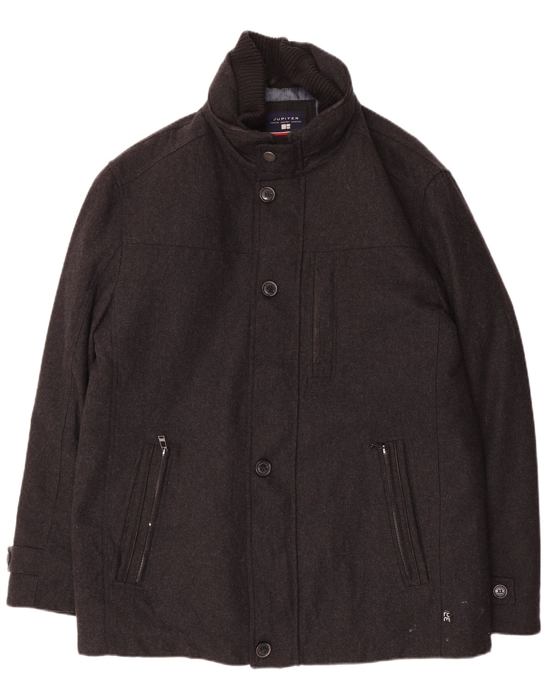 Jupiter Herrenmantel UK 42 XL Graue Wolle