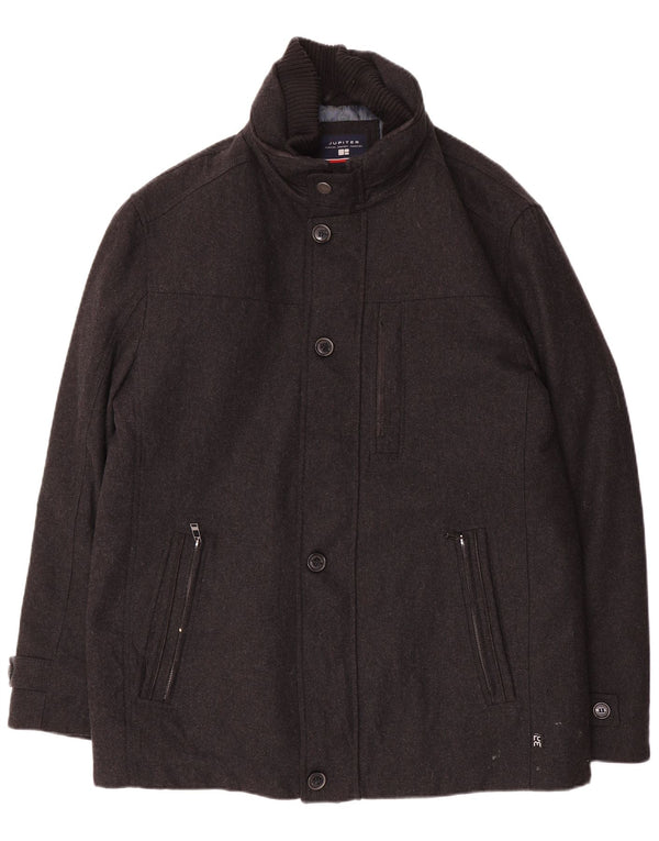 Jupiter Herrenmantel UK 42 XL Graue Wolle