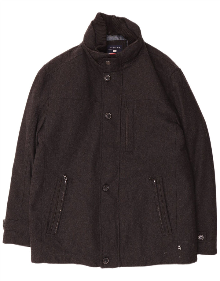 Jupiter Herrenmantel UK 42 XL Graue Wolle