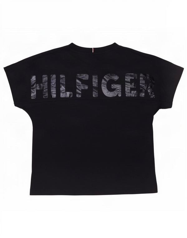 Tommy Hilfiger Grafik-T-Shirt-Oberteil für Mädchen, 11–12 Jahre, Marineblau