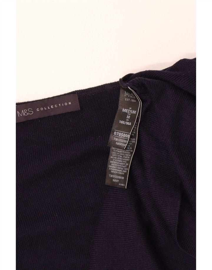 Marks & Spencer Damen Longline-Cardigan-Pullover UK 14 Medium Navy Blue
