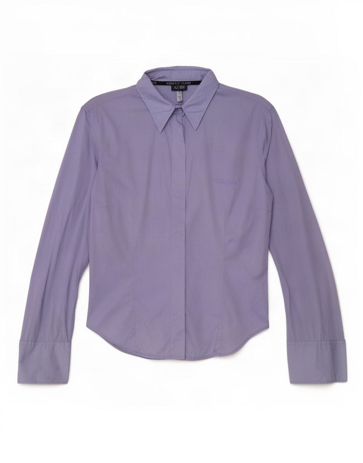Armani Jeans Damenhemd EU 42 Große blaue Baumwolle