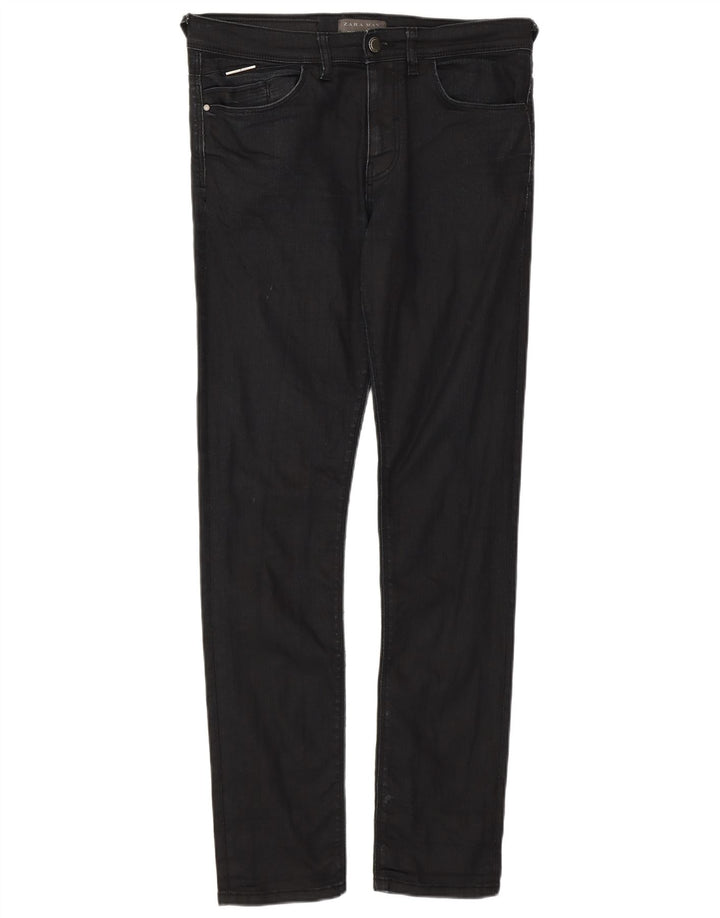 ZARA Herren Skinny Jeans EU 40 Medium W31 L30 Schwarze Baumwolle