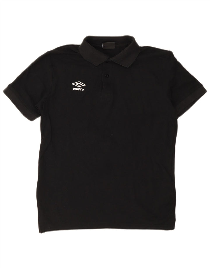 Umbro Herren-Poloshirt, Größe S, schwarze Baumwolle