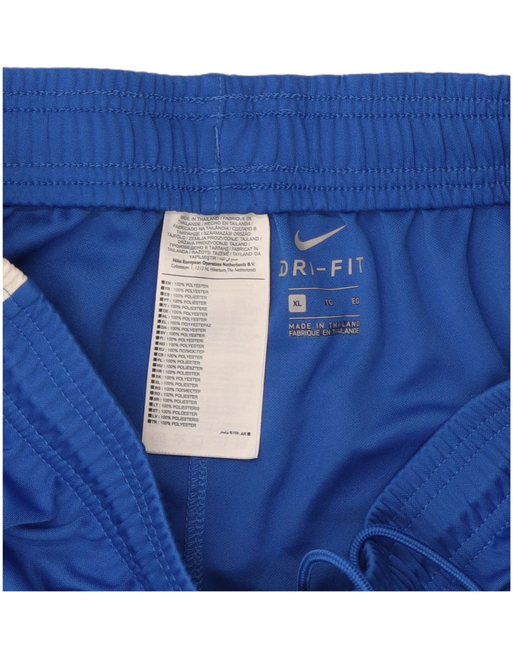 NIKE Herren Dri Fit Sportshorts XL Blaues Colourblock-Polyester
