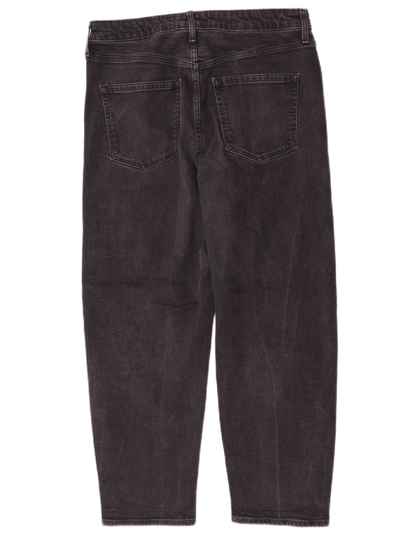 Gap Damen High Waist Tapered Jeans US 14 XL W32 L26 Graue Baumwolle