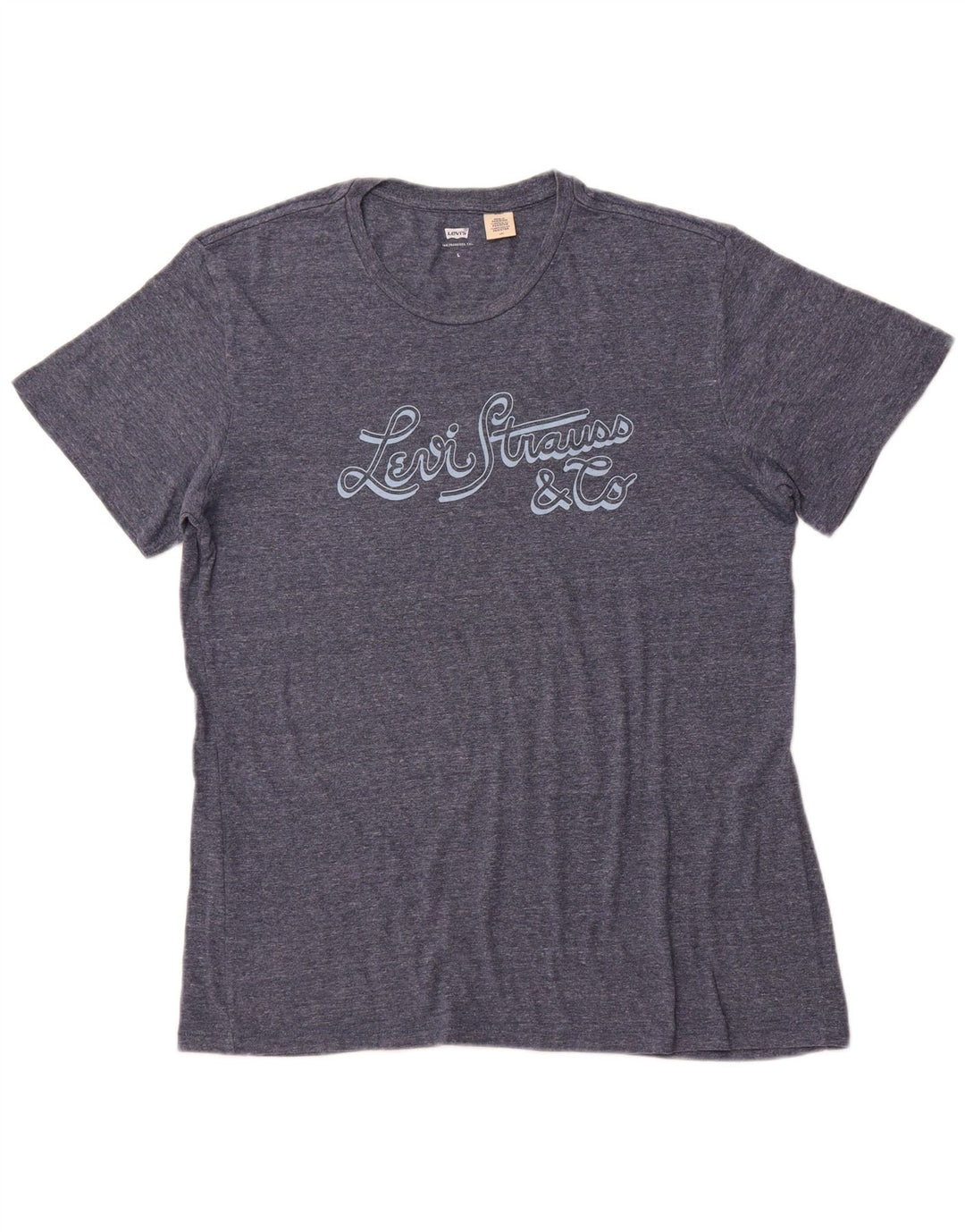 LEVI'S Herren-T-Shirt mit Grafik, Größe L, Blau