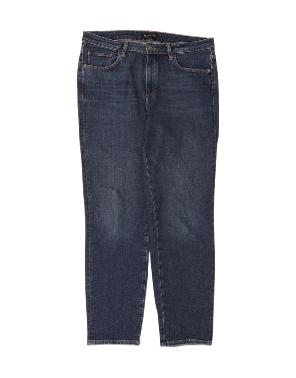 Massimo Dutti Damen Slim Jeans EU 40 Medium W30 L30 Blaue Baumwolle