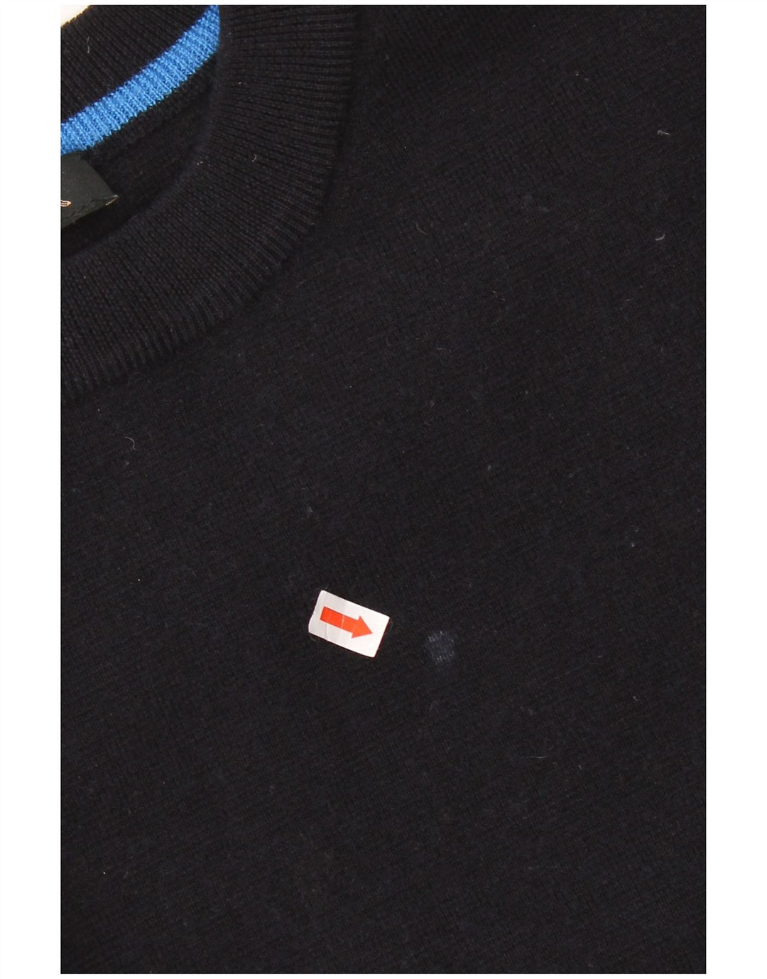 Jaeger Womens Crop Crew Neck Pullover Pullover UK 16 Große schwarze Wolle