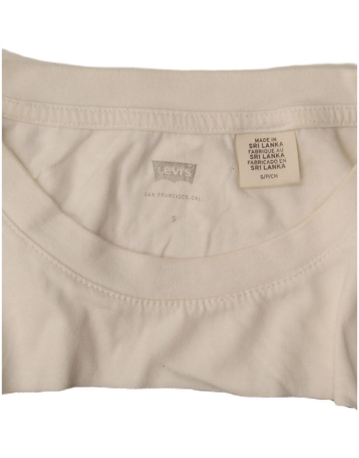 Levi's Damen Crop Graphic Vest Top UK 10 Small Weiß