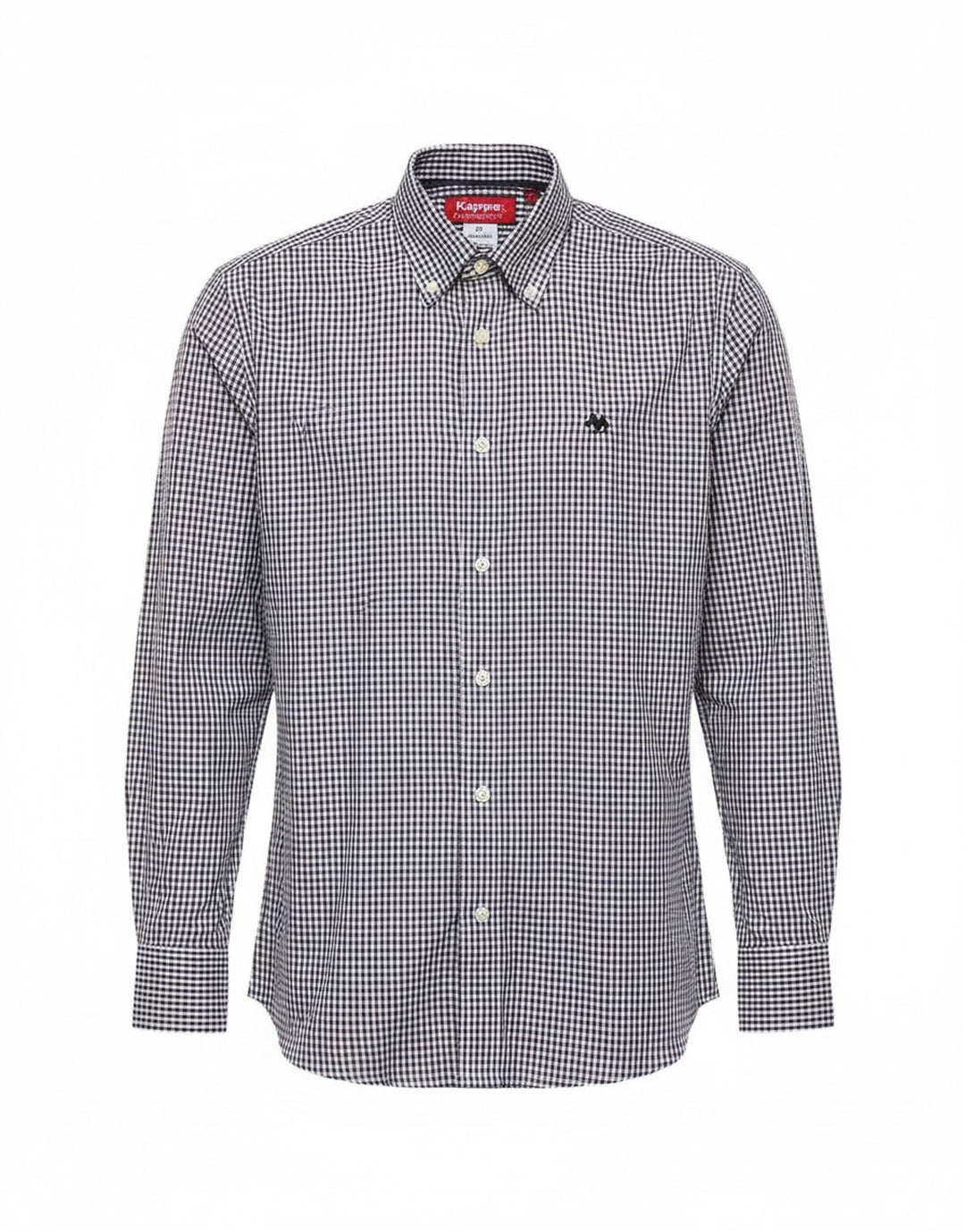 Kappa Herrenhemd aus mittelblauer Gingham-Baumwolle