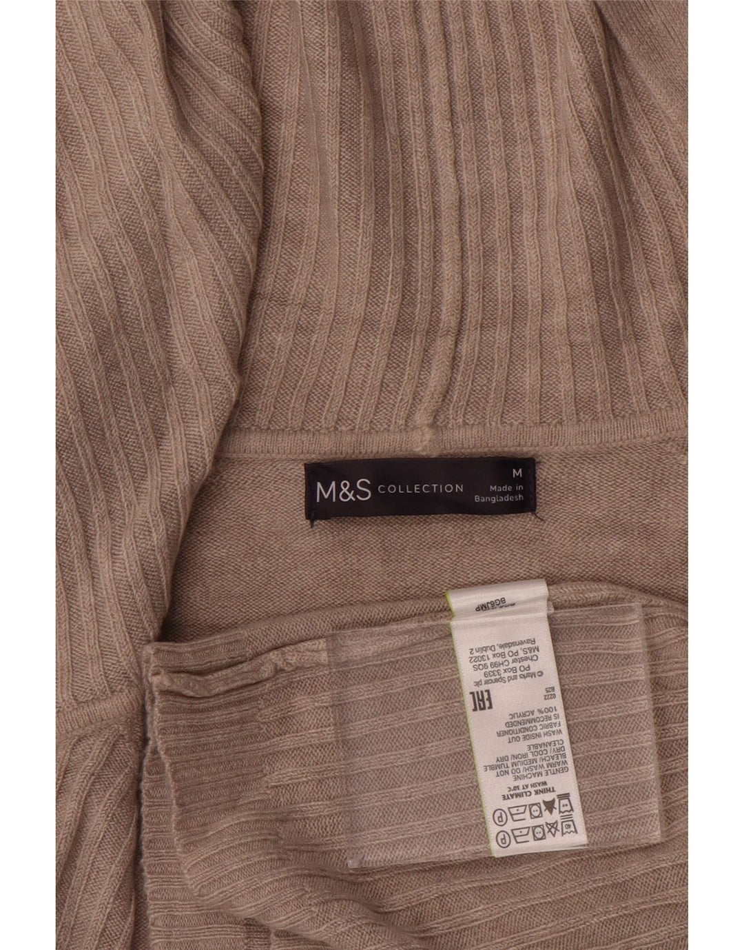 Marks & Spencer Damen-Cardigan mit Kapuze, offen, Gr. 14, Mittelbeige