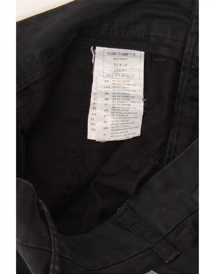 CARHARTT Slim Chino-Hose für Herren, W32, L32, schwarze Baumwolle