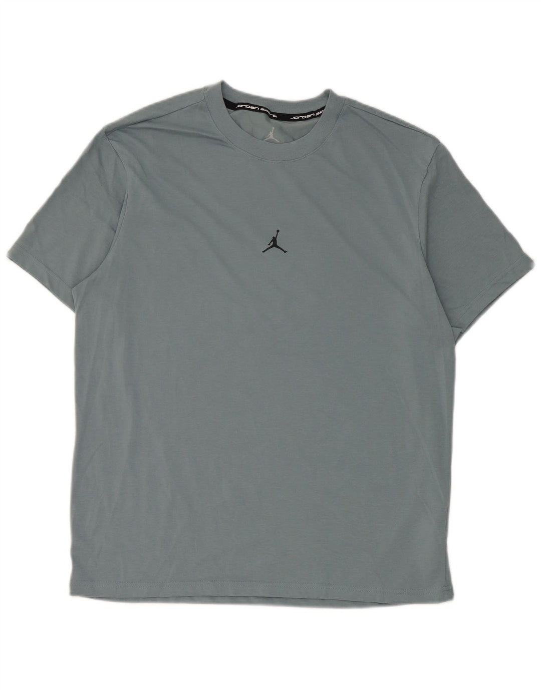 Jordan Herren Dri Fit T-Shirt-Oberteil aus mittelgrauer Baumwolle