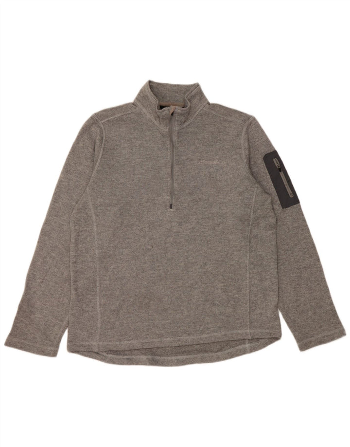 Eddie Bauer Herren-Sweatshirt mit Reißverschluss am Hals, groß, grau, Polyester