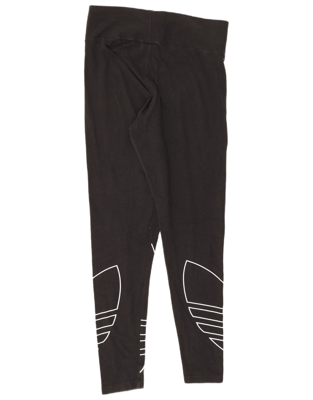 Adidas Damen Graphic Leggings UK 16 Large Schwarz Baumwolle