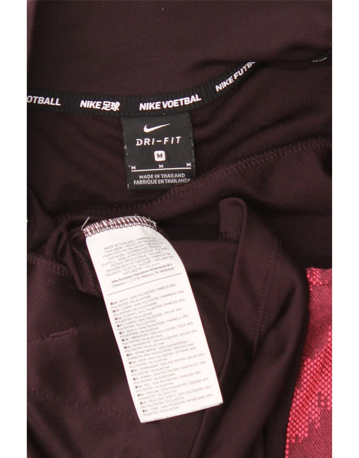 Nike Herren Dri Fit Trainingsanzug Top Jacke Medium Maroon Geometrisches Polyester