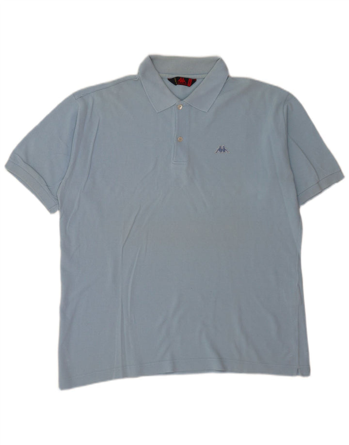 Kappa Herren-Poloshirt, große blaue Baumwolle