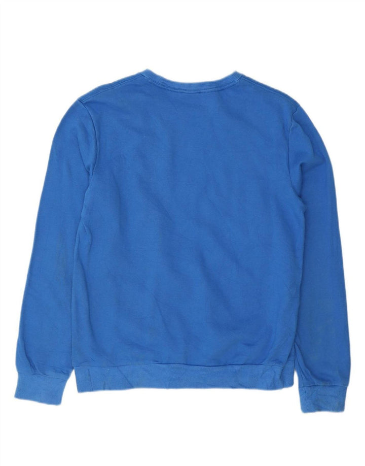 ADIDAS Boys Graphic Sweatshirt Jumper 13-14 Years Blue Cotton
