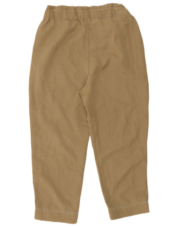 Zara Damen-Hose mit lockerer Passform, Größe L, W30, L24, Khaki, Modal