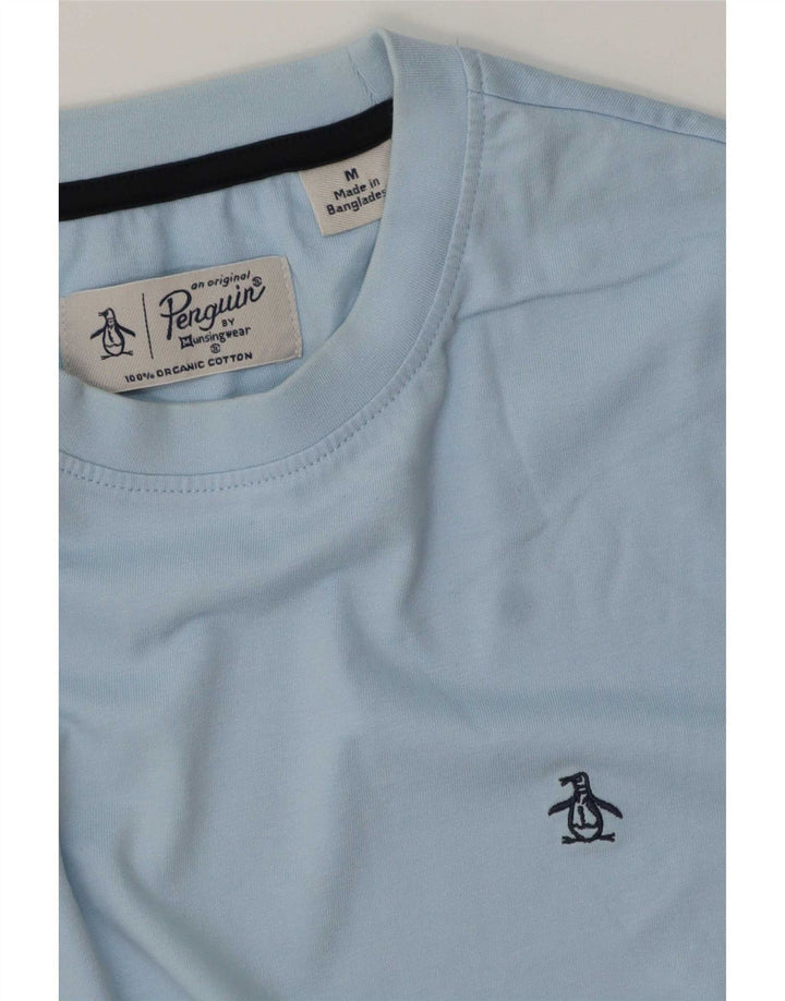 Penguin Herren-T-Shirt aus mittelblauer Baumwolle