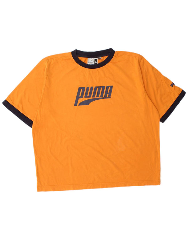 Puma Herren Grafik T-Shirt Top XL Orange