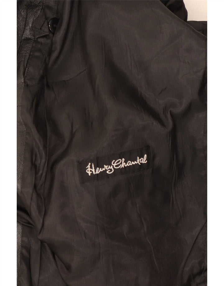 Vintage Herren Lederjacke UK 38 Medium Schwarz