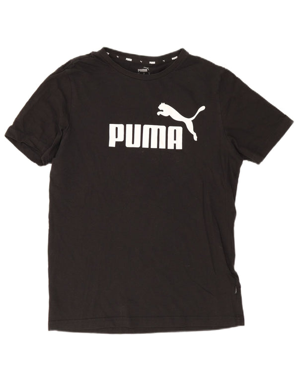 Puma Herren Grafik T-Shirt Top Small Schwarz Baumwolle