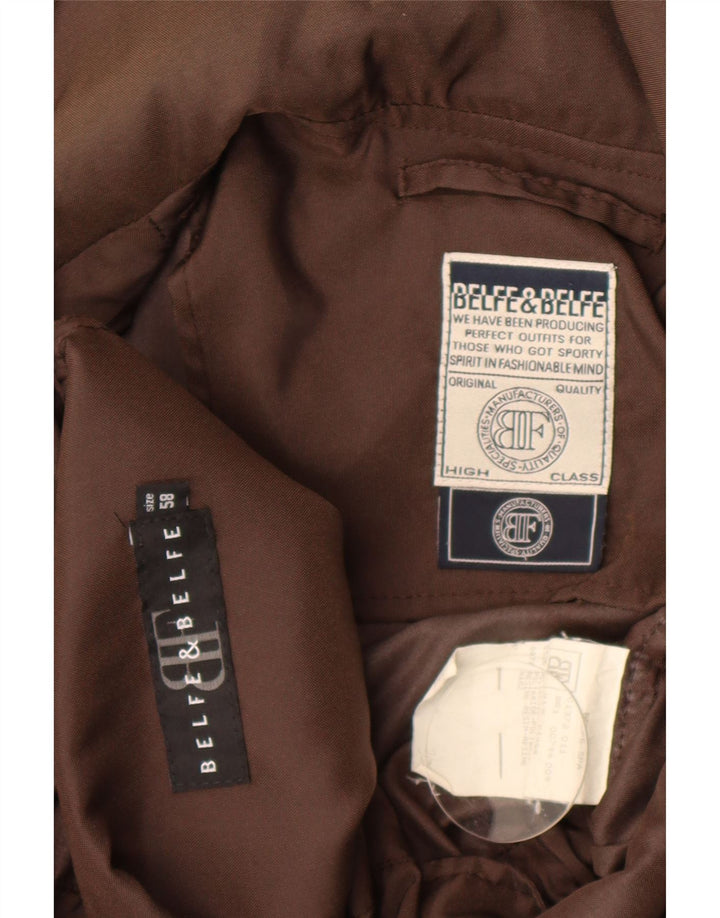 Belfe & Belfe Herren-Parkajacke mit Kapuze IT 58 4XL Braunes Polyamid