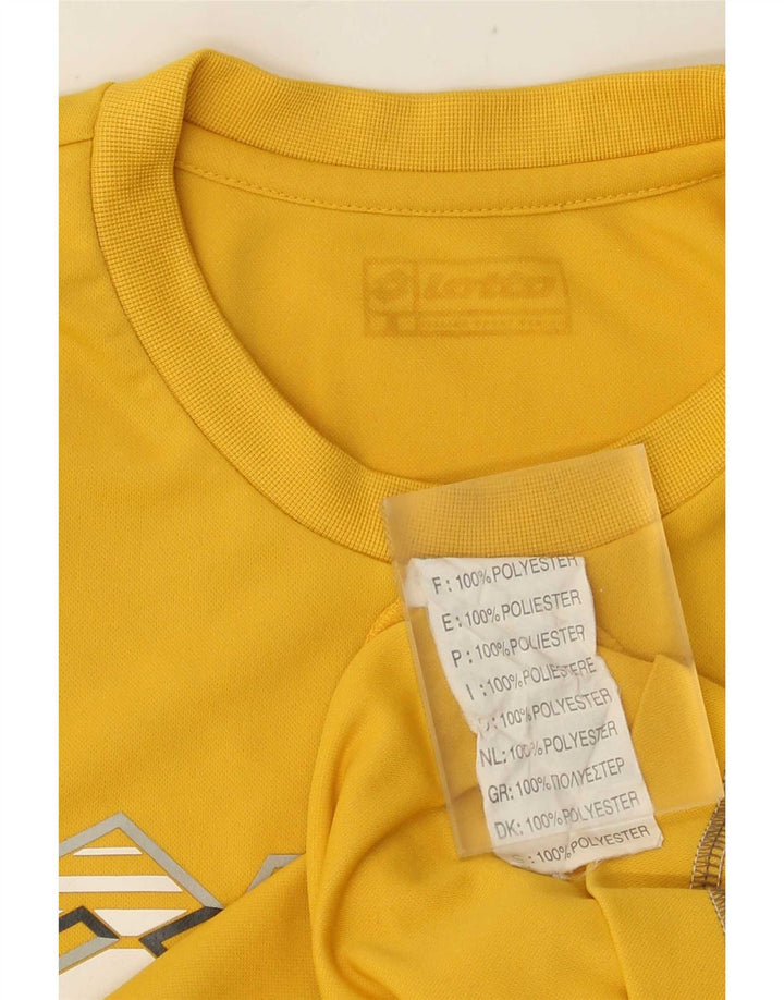 Lotto Herren-T-Shirt mit Grafik, mittelgelb, gestreift, Polyester