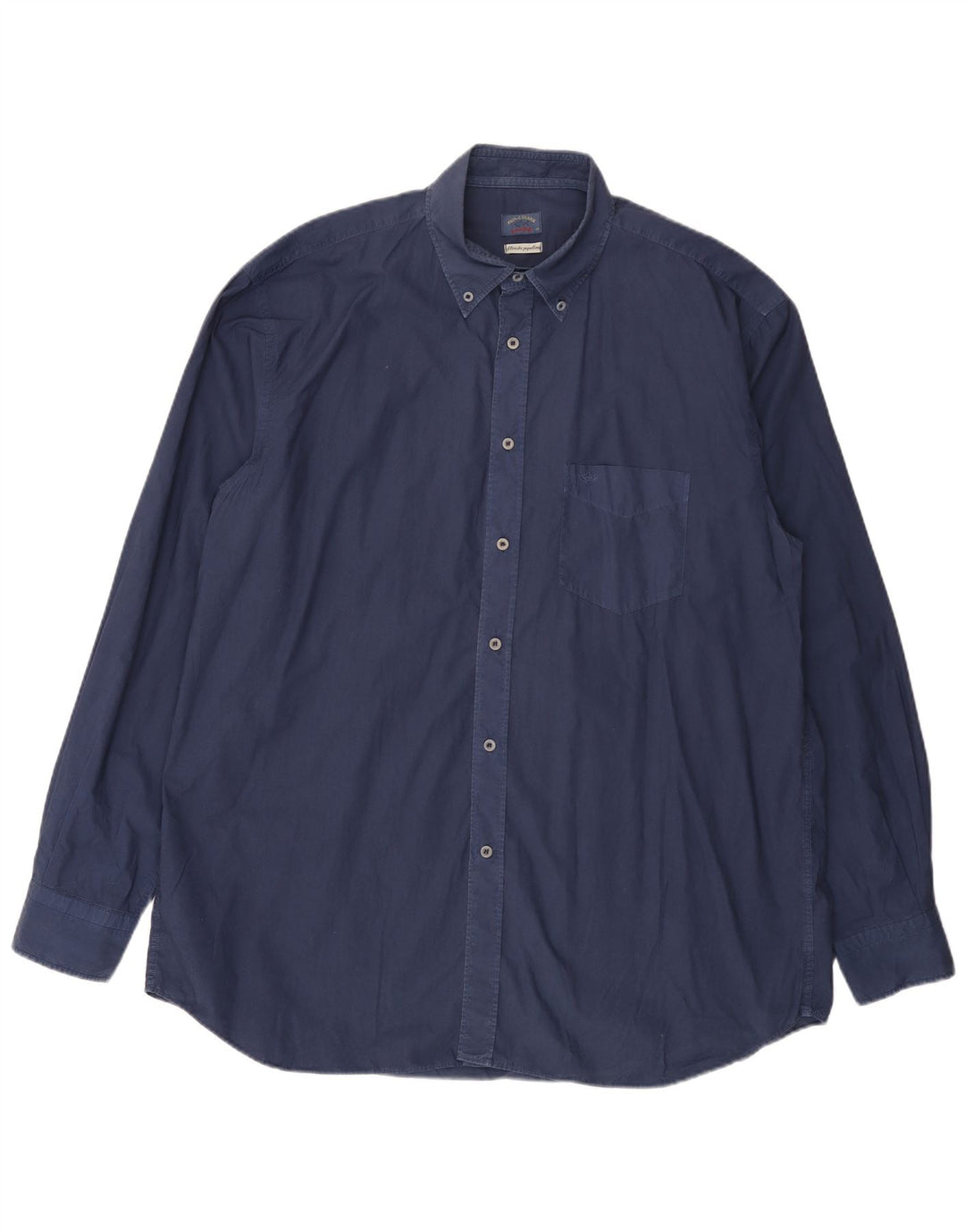 PAUL & SHARK Herrenhemd Größe 46 2XL Marineblau