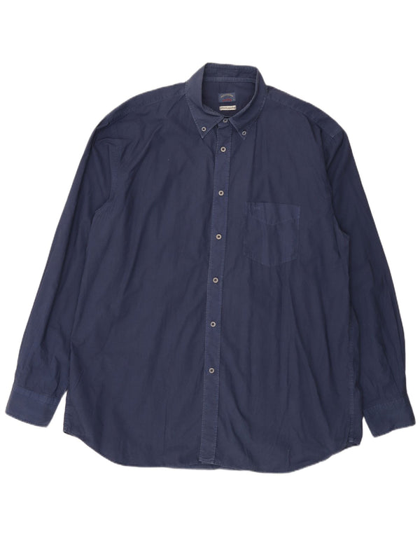 PAUL & SHARK Herrenhemd Größe 46 2XL Marineblau