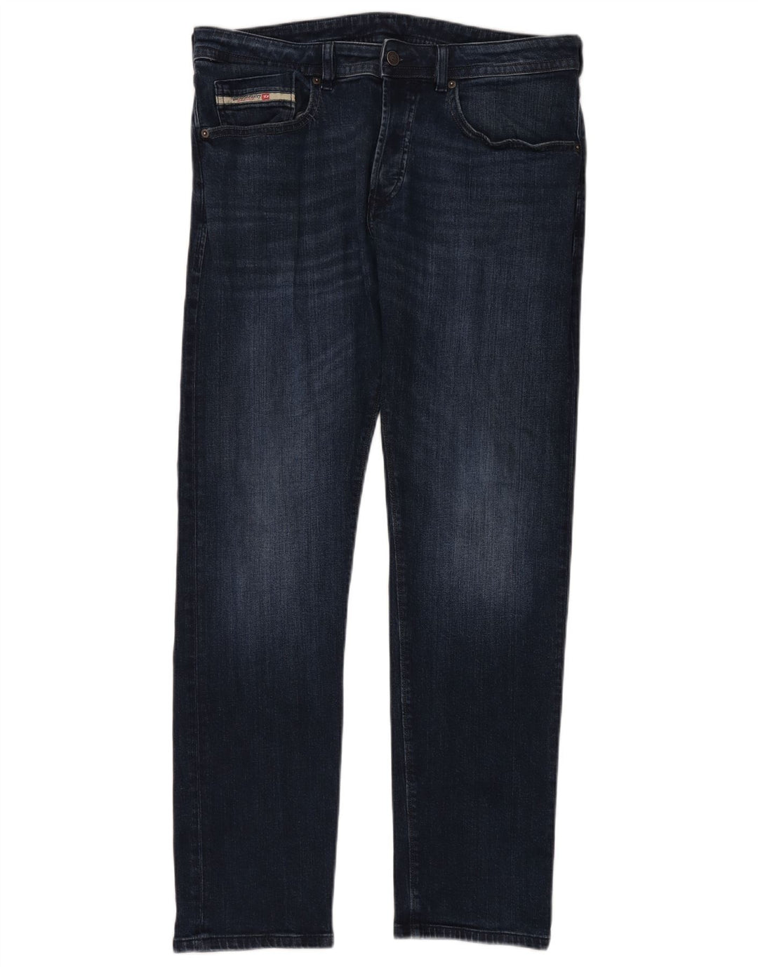 DIESEL Herren Buster Tapered Jeans W34 L34 Marineblaue Baumwolle