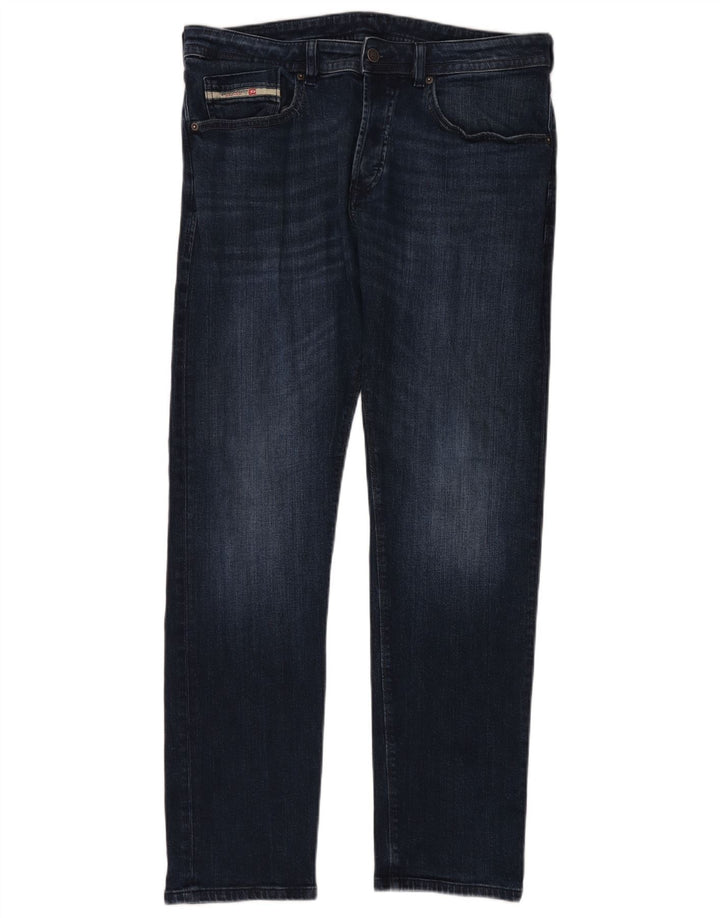 DIESEL Herren Buster Tapered Jeans W34 L34 Marineblaue Baumwolle