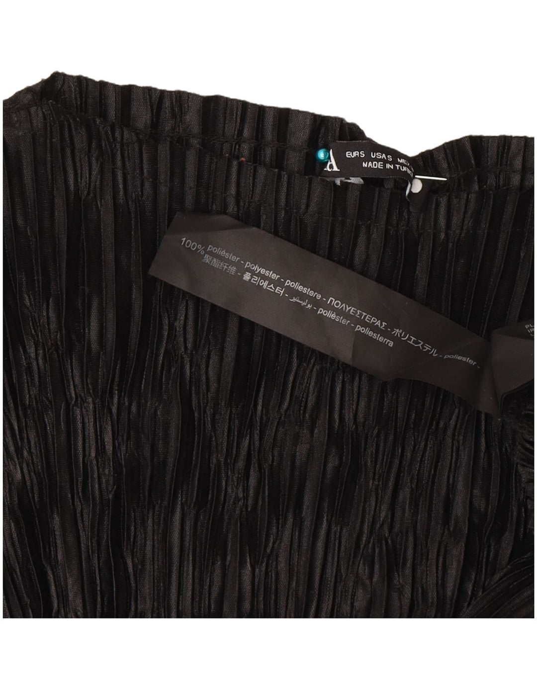 Zara Damen Blusenoberteil UK 10 Small Schwarz gestreift Polyester