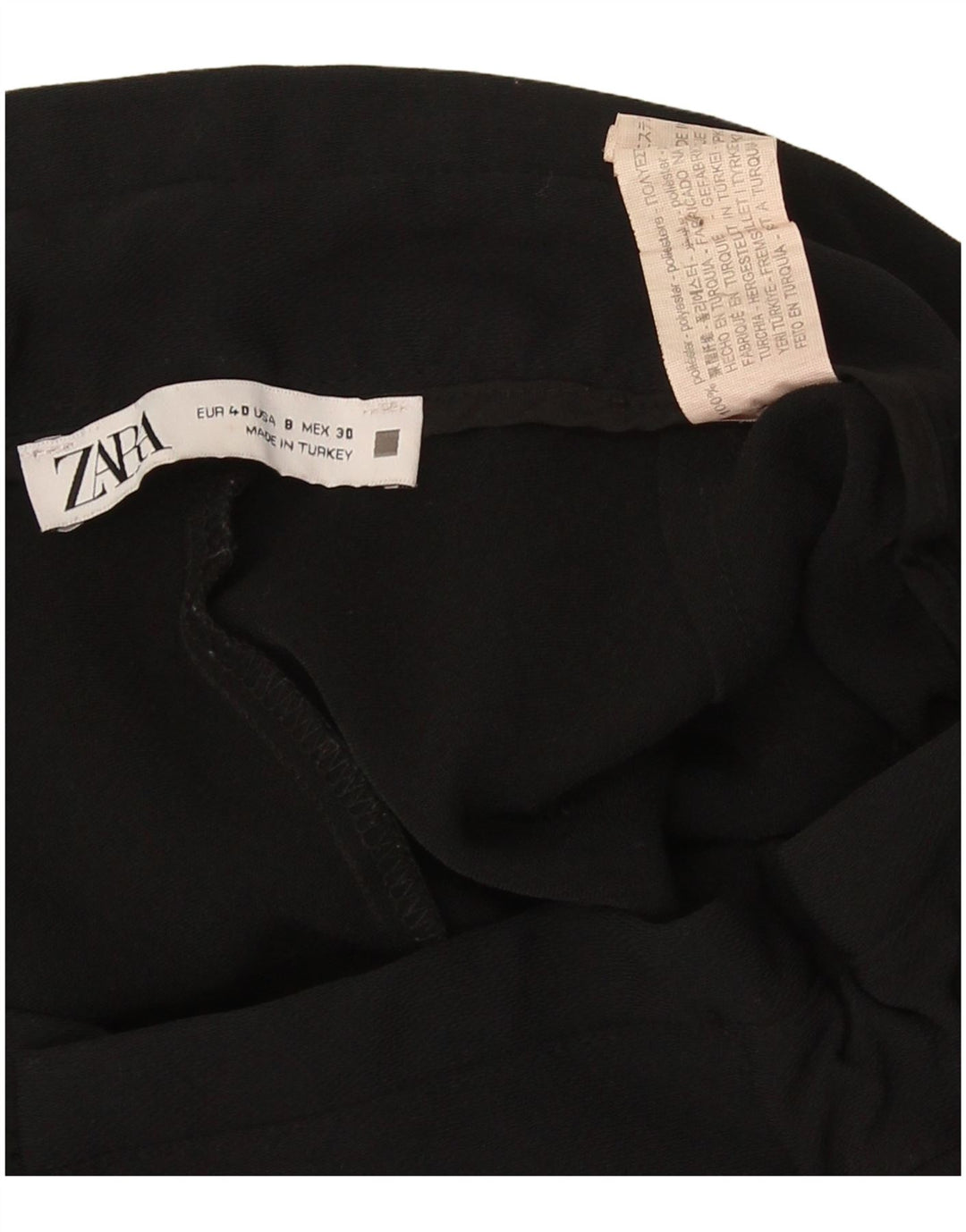 Zara Damen-PEGged-Cropped-Hose EU 40 Medium W30 L25 Schwarz Polyester