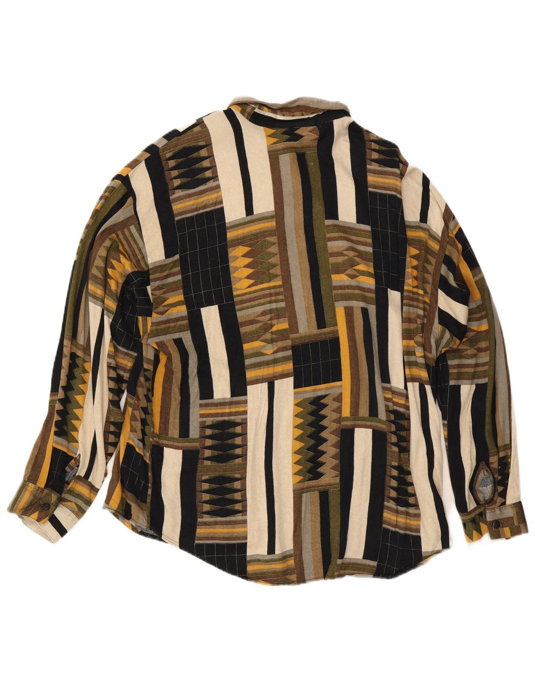 Hutspah Herrenhemd XL Mehrfarbiges geometrisches Rayon