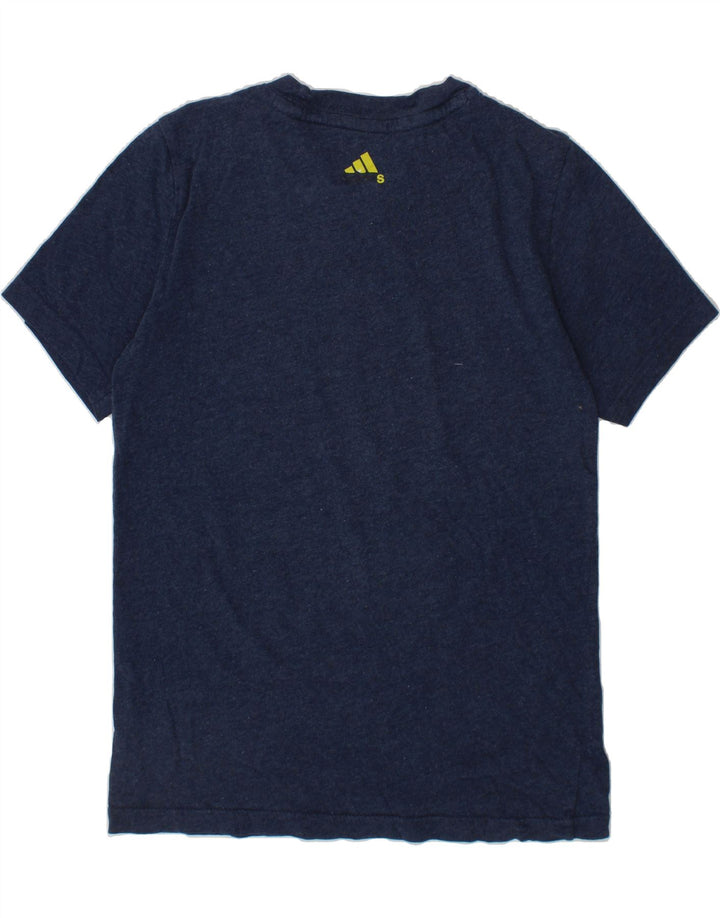 ADIDAS Boys Graphic T-Shirt Top 9-10 Years Navy Blue Vintage Adidas and Second-Hand Adidas from Messina Hembry 