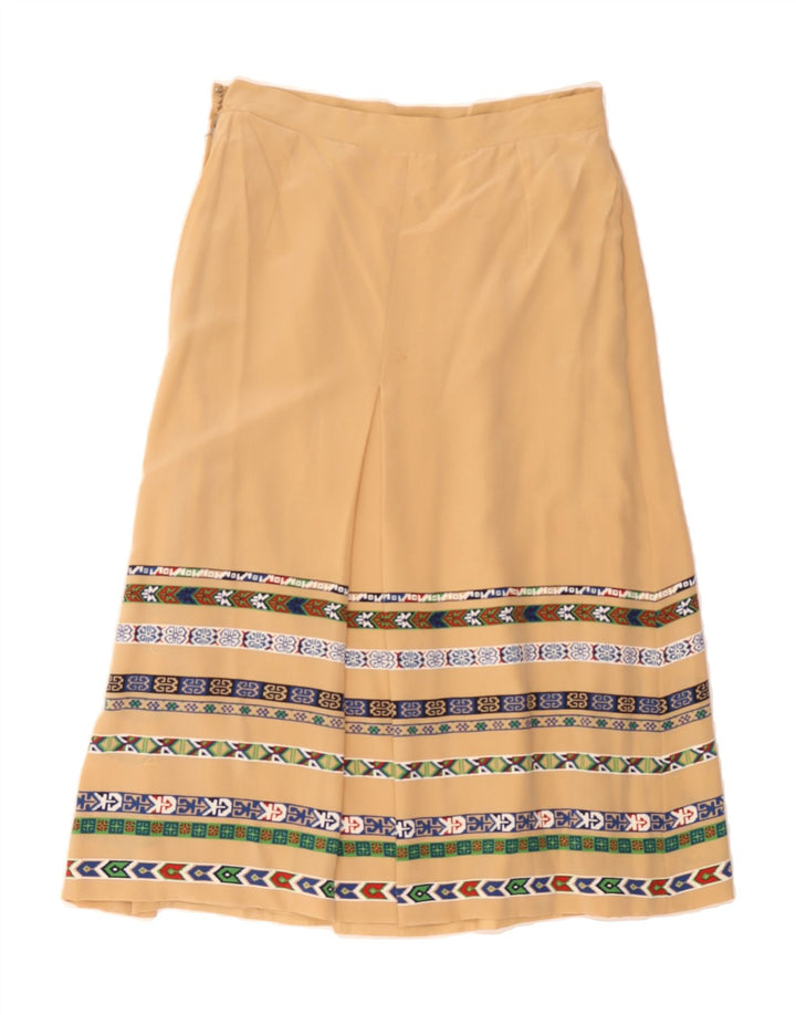 VINTAGE Womens A-Line Skirt IT 44 Medium W28  Beige Fair Isle Vintage Vintage and Second-Hand Vintage from Messina Hembry 